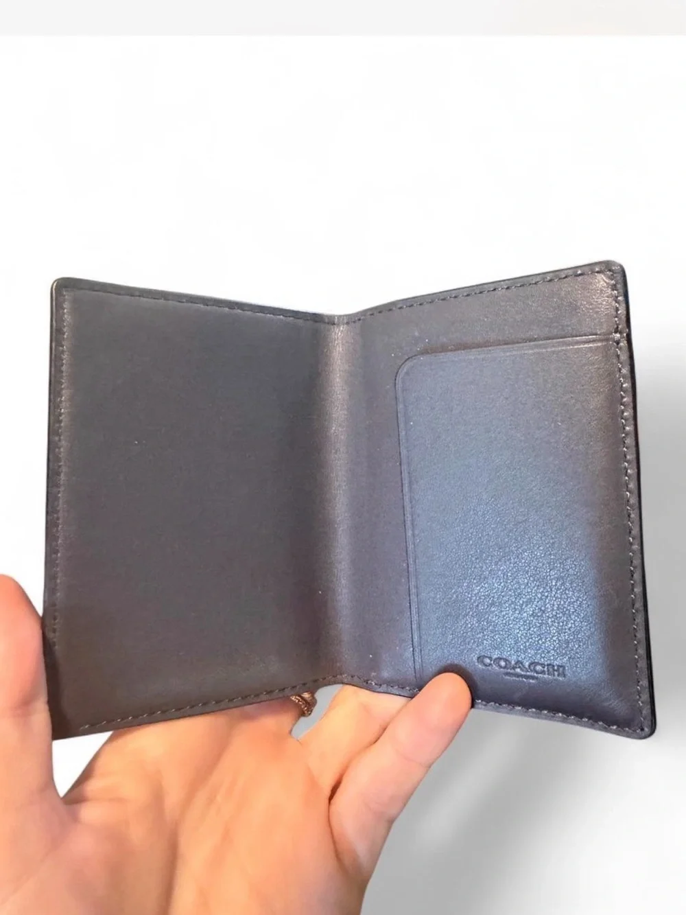 Men’s Coach Brown Wallet with Yellow C Logo